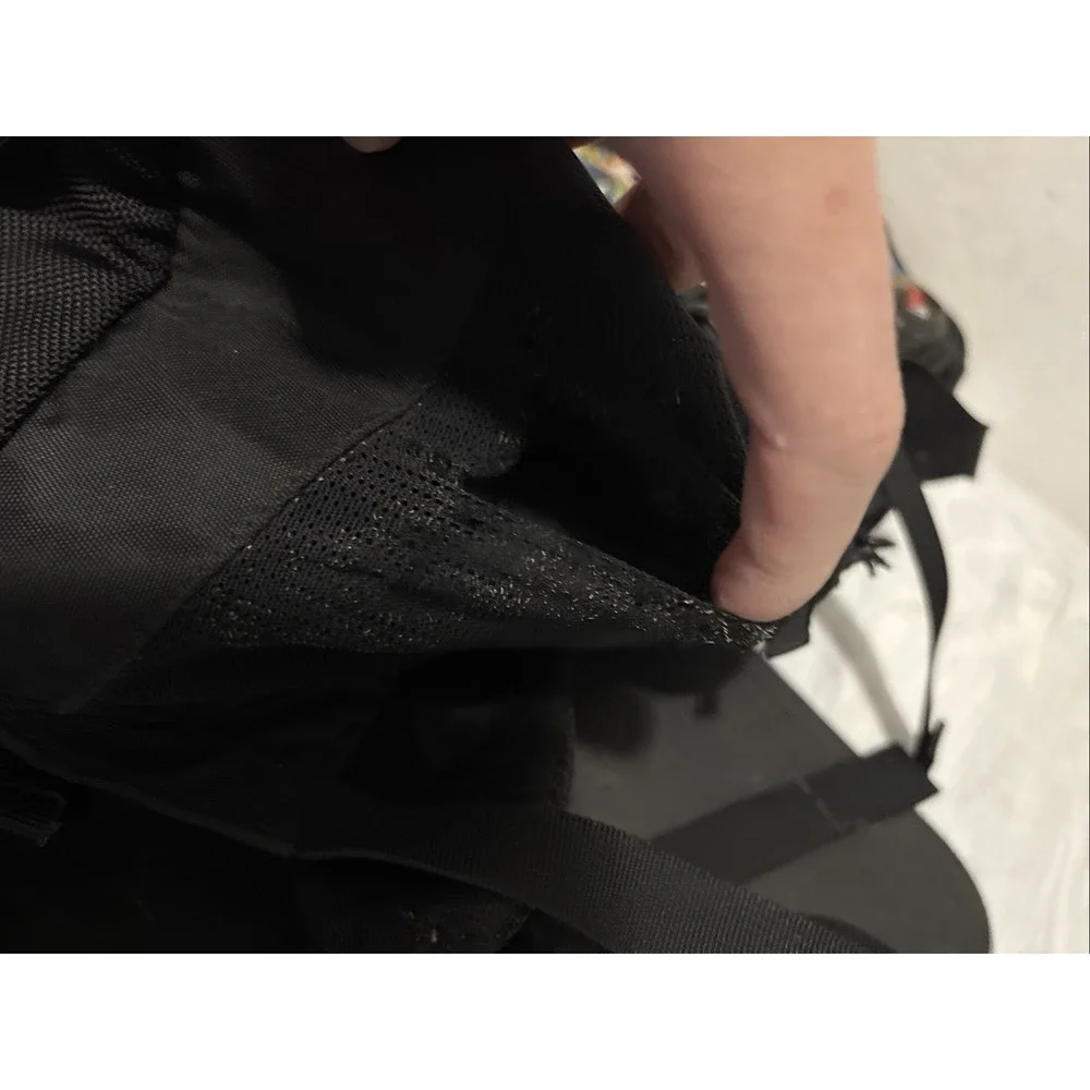 The North Face Hiking Trail Backpack Multicolor Stamped Denali Bag Nylon HOLES
